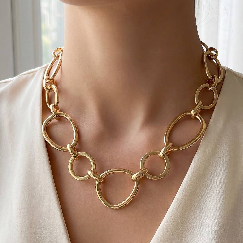 Glow Hoop Chain Necklace