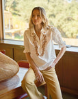 PREORDER: Dominique Scallop Embroidered Top