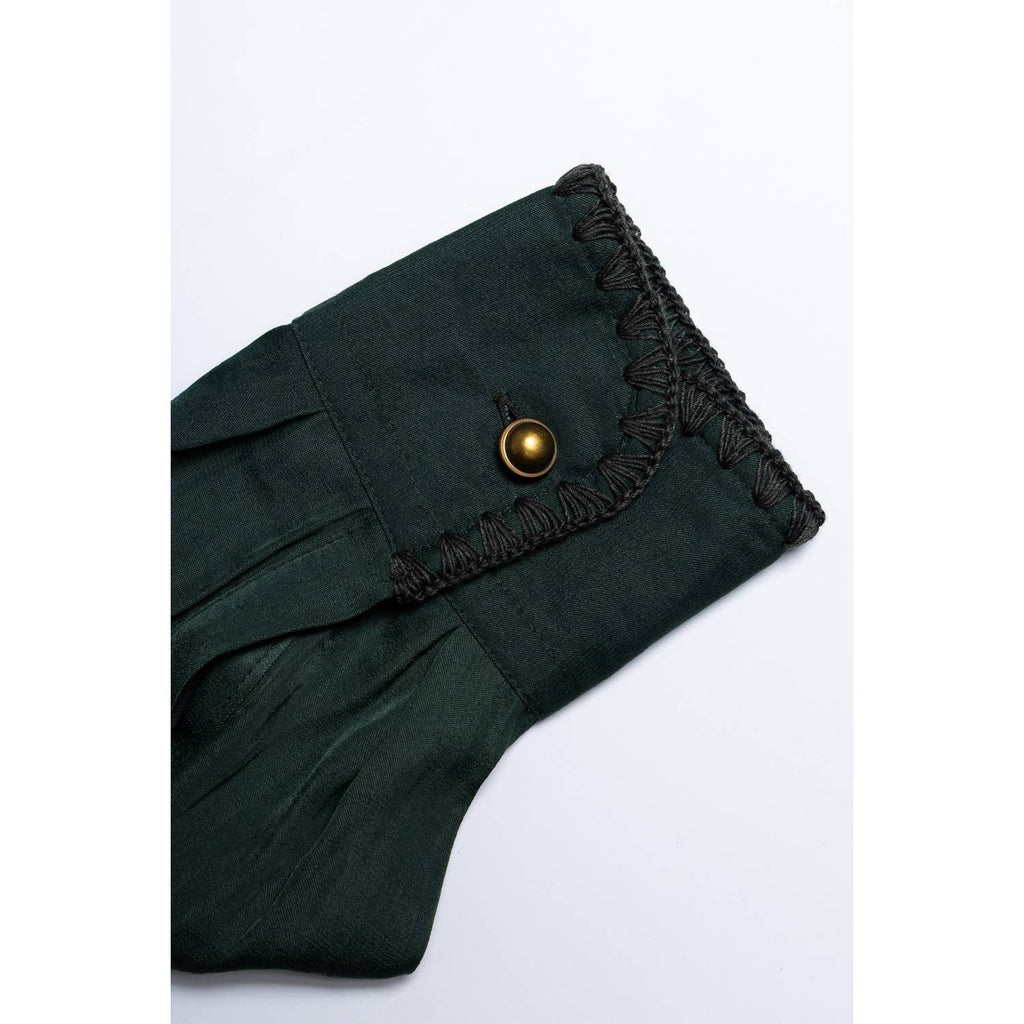 Kind Heart Button Up Top-Forest Green