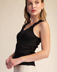 Florence Lace Tank- Black