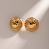 Gold Round Earrings
