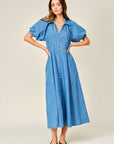 Saint Claire Denim Midi Dress