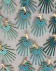 Turquoise Sunburst Drop Earrings