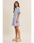 Crisp Summer Button Down Mini Dress