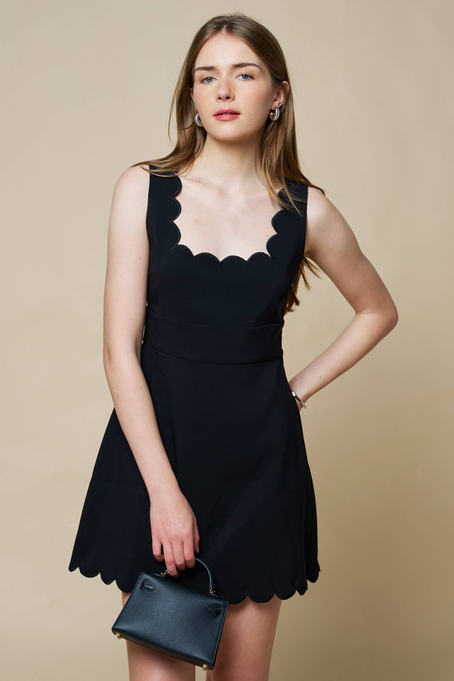 Venice Scallop Mini Dress