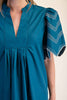 Countryside Mornings Mini Dress-Teal