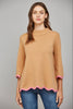 Go With the Flow Knit Top-Camel/Pink