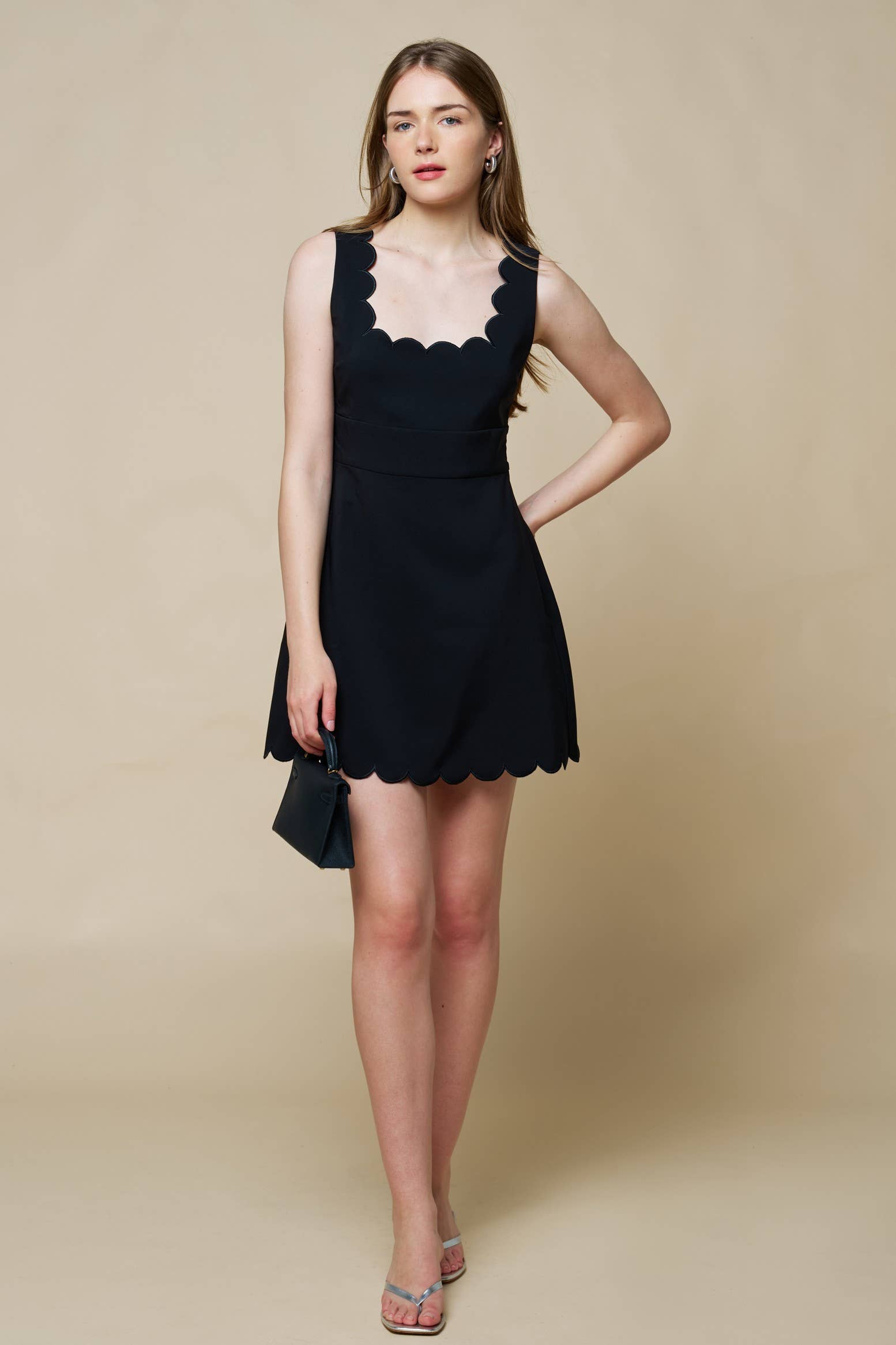 Venice Scallop Mini Dress