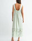 Desert Breeze Lace Maxi Dress-Sage