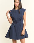 Sweet Afternoons Mini Dress-Navy
