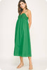 Bring the Chic Linen Midi Dress-Emerald
