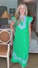 Meet in Mykonos Midi Dress-Green