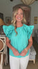 Just My Type Top- Aqua