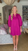 Change of Season Dress-Magenta
