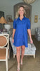 Life in Color Shirt Dress- Royal