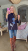 Bluebell Walks Mock Neck Sweater