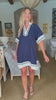 Let's Get Away Mini Dress-Navy