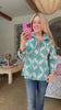 In the Palms Top-Teal Blue