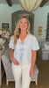 Vintage Eyelet Top-Light Blue