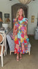 Sunset Palms Floral Midi Dress