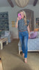 Denim Daisies Embroidered Top