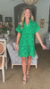 Butterfly Garden Lace Dress-Kelly Green