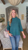 Sweet and Soft Pull Over Sweater-Teal Green