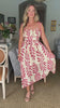 Botanical Empire Midi Dress
