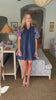 Pure Vida Embroidered Dress- Navy