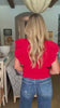 Meet Up Knit Top-Red