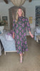 Midnight Sonata Botanical Midi Dress-Dark Olive