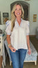 Lighthearted Embroidered Top-Ecru