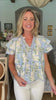 Fresh Blooms Floral Top-Blue