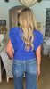 Meet Up Knit Top-Blue