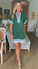 Mykonos Meetup Mini Dress-Green