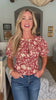 Falling Hard Floral Button Down Top