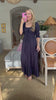 Pinot Sipping Maxi Dress-Navy