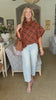 Chain Print Knit Poncho