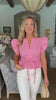 Whirlwind Romance Poplin Top- Pink