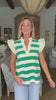 Coastal Charm Ruffle Sleeve Top-Kelly Green