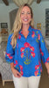 Sweet Florals Top-Blue