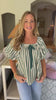 Shore Side Striped Top-Green