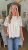 Soft Vibes Applique Top-White