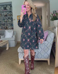 Country Fields Floral Mini Dress