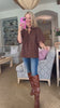Sweet Harmony Eyelet Top-Brown