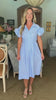 Strolling Through Maine Midi Dress-Blue