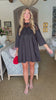 Soft Vibes Crochet Lace Dress-Black