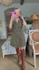 Chic Style Mini Dress-Olive