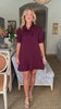Love Language Mini Dress-Burgundy