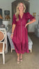 In the Moment Eyelet Midi Dress-Garnet